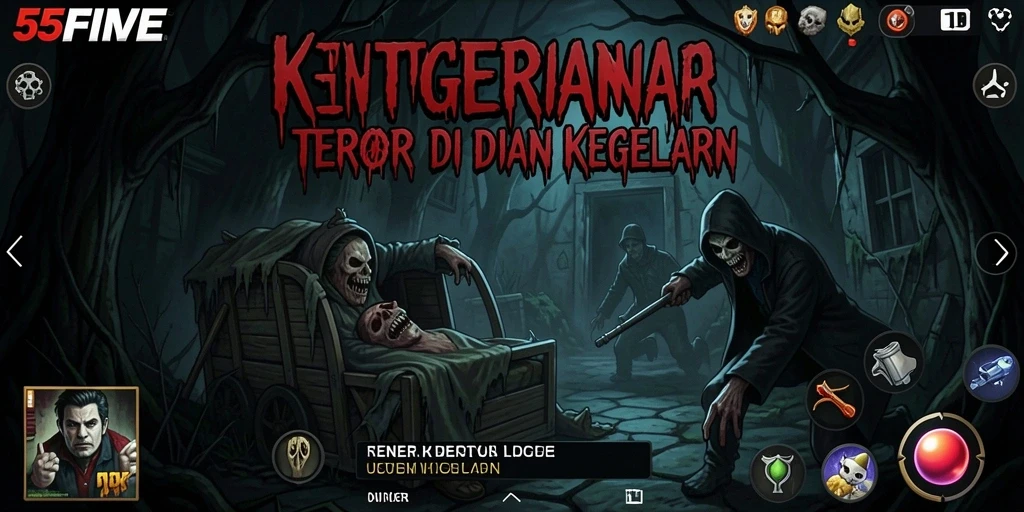 Screenshot utama 55FIVE menampilkan momen mencekam dalam gameplay.