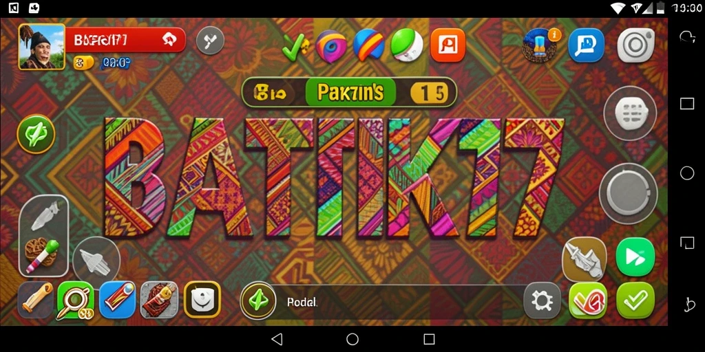 Screenshot gameplay <strong>BATIK77</strong> dengan teka-teki batik yang menarik.