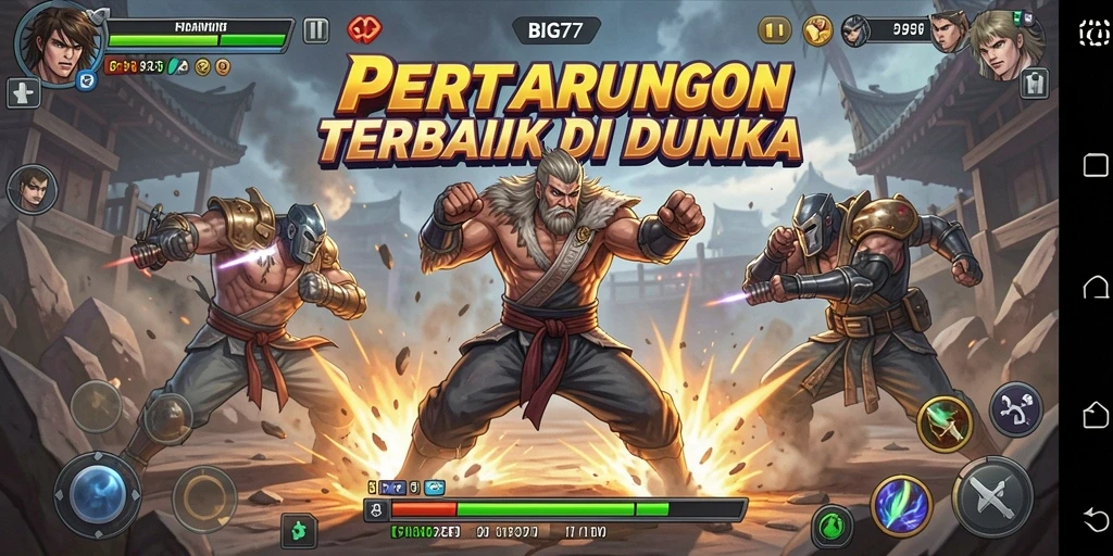 Tampilan gameplay BIG77 yang menegangkan dalam setiap pertarungan.