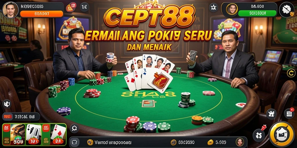 Tampilan gameplay Poker di aplikasi CEPAT88 yang menarik.