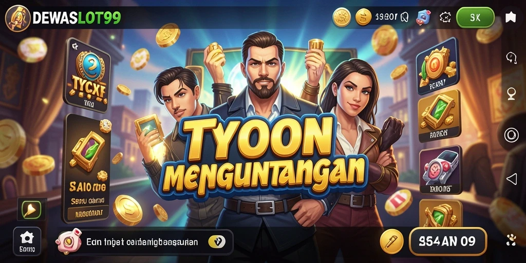 Tampilan permainan <strong>DEWASLOT99</strong> dengan elemen Tycoon yang menarik.