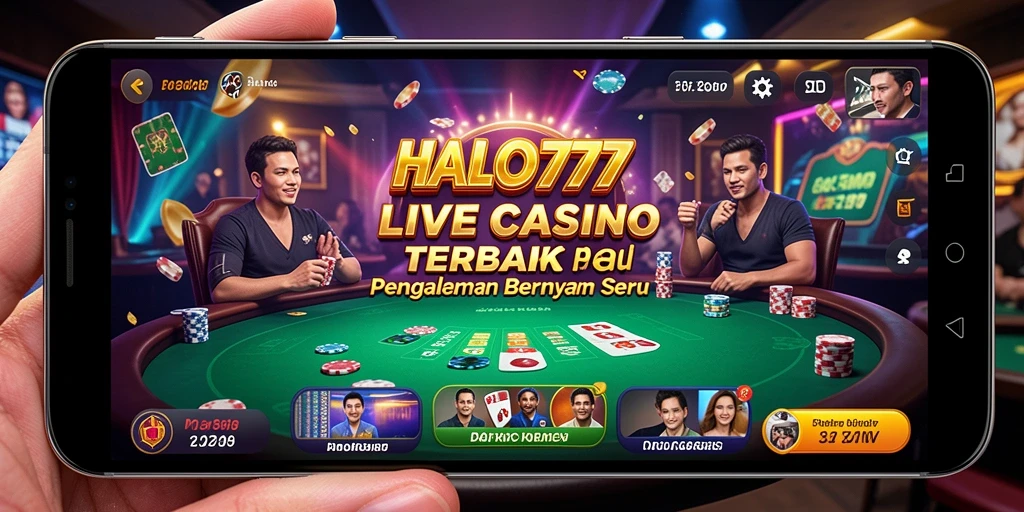 Screenshot HALO777 menampilkan dealer profesional dan gameplay yang mendebarkan.