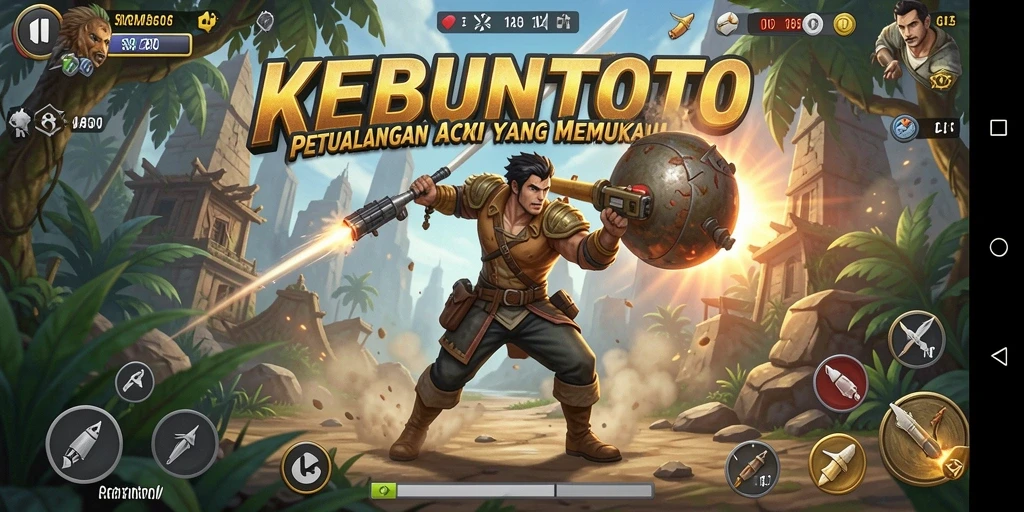 Gameplay KEBUNTOTO yang menegangkan dan penuh aksi.