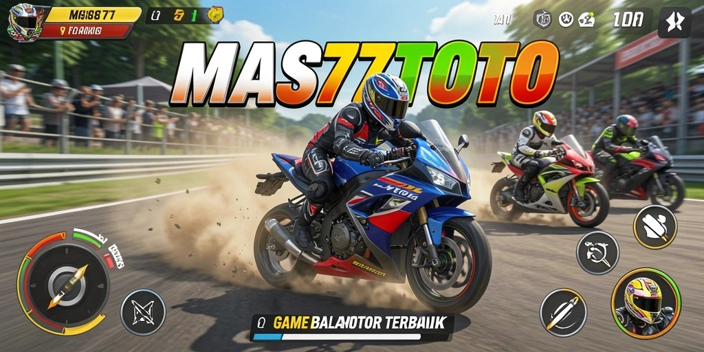 Skrinsut utama MAS77TOTO menampilkan aksi balap motor yang mendebarkan.