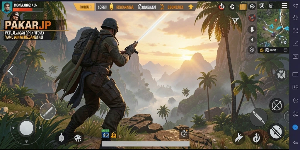 Gameplay Open World PAKARJP dengan petualangan mendebarkan.