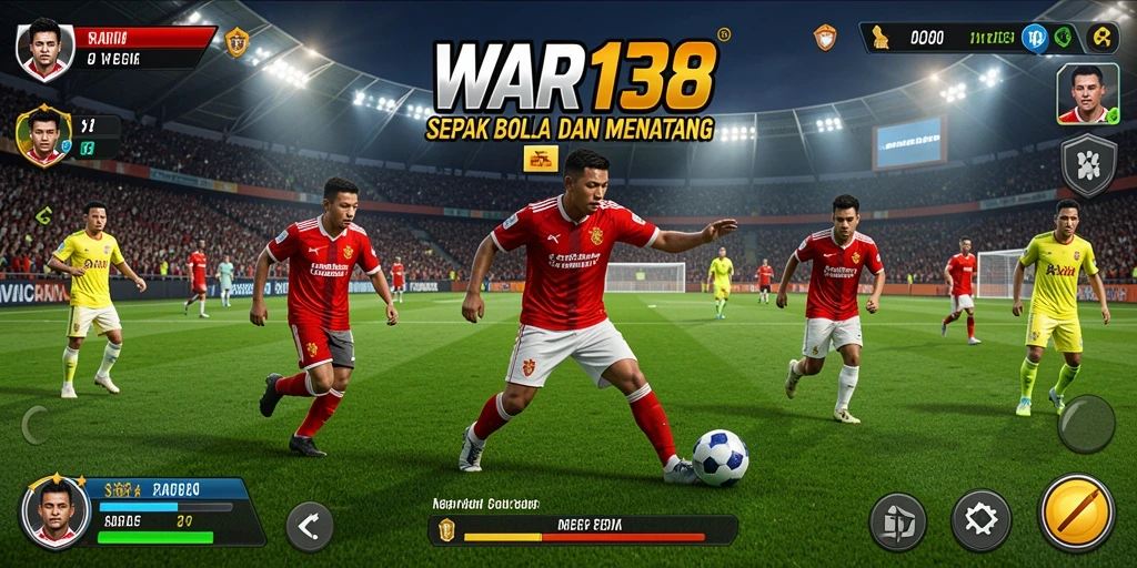 Tampilan gameplay WAR138 yang mendebarkan dan penuh aksi sepak bola.