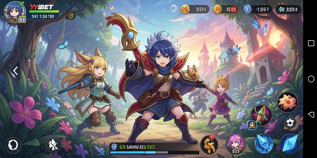 Gameplay YYBET menunjukkan aksi karakter Anime yang dinamis dan seru.