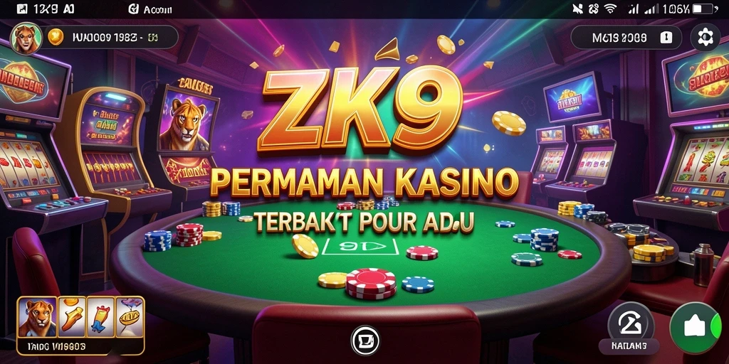 Tampilan menarik ZK9 dengan permainan Kasino yang seru.